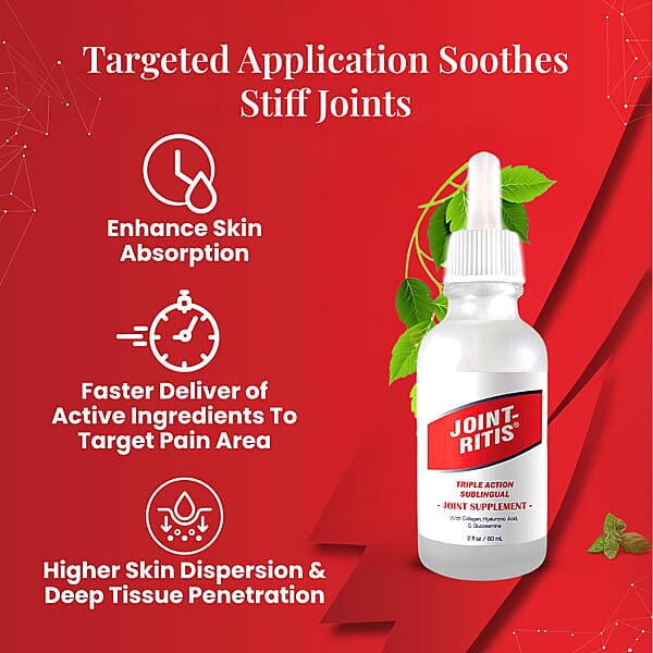 JOINT-RITIS Triple Action Sublingual Joint Supplement (2oz) Made In US (Ships In 5-7 Business Days)