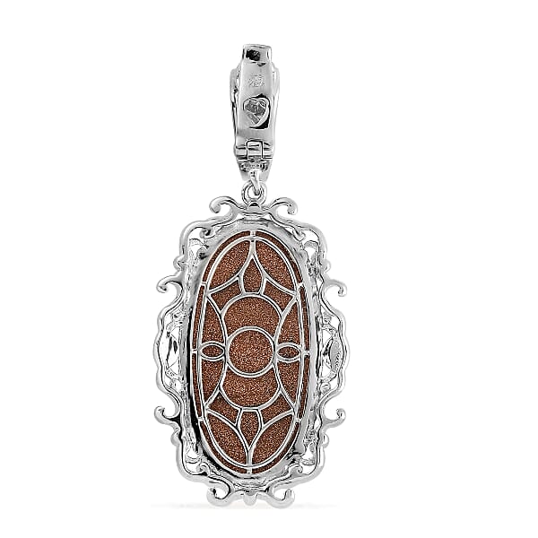 Karis Gold Sandstone 22.85 Pendant Without Chain In Platinum Bond