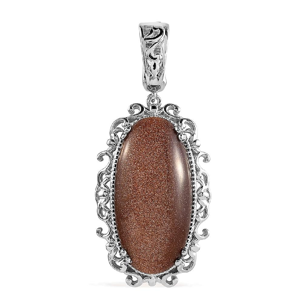 Karis Gold Sandstone 22.85 Pendant without Chain in Platinum Bond