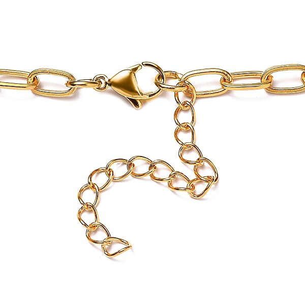 Karis Malagasy Labradorite And Thai Black Spinel 68.10 Ctw Paper Clip Chain Dragon Necklace In 18K YG Plated 18-20 Inches