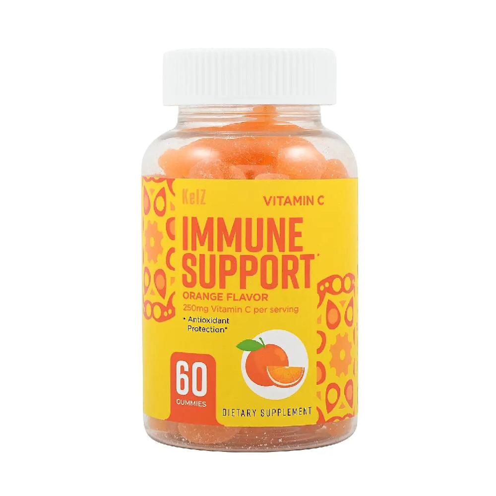 Kelz Vitamin C Immune Support Supplement (Orange Flavor) 60 Gummies