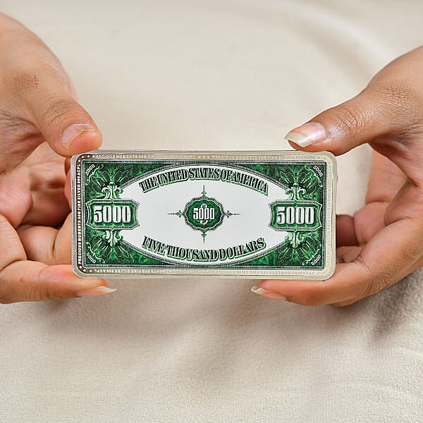 Kundan 999.9 Fine Silver Currency Bullion Bar 50 Grams