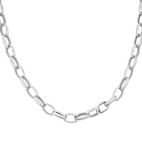 La Bella Italian Rolo Chain Necklace In Sterling Silver 9 Grams 20 Inches