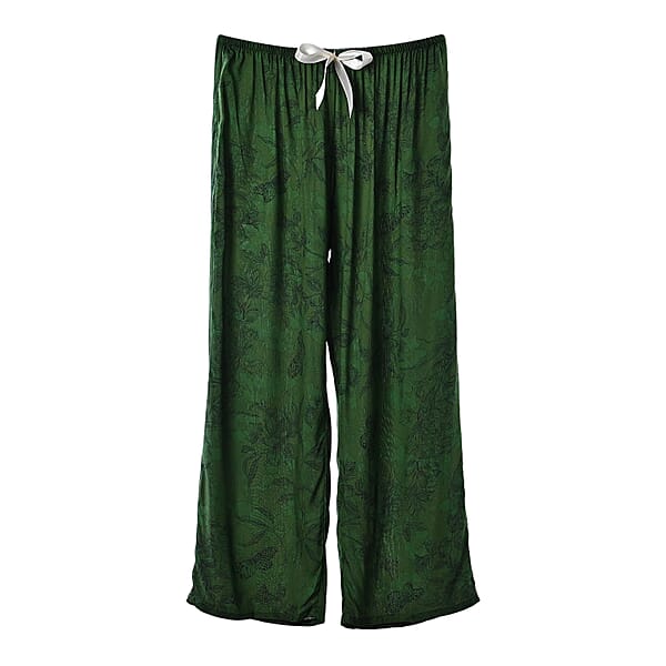 La Marey Green And Brown Casual Basic Tops And Flowy Wide Leg Pants - One Size Fits Most