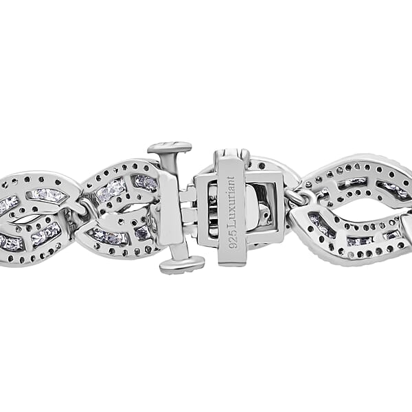 Lab Grown Diamond I1-I2 5.20 Ctw Intertwined Destiny Bracelet In Rhodium Over Sterling Silver (8.00 In)