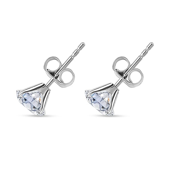 Lab Grown Diamond SI 2.00 Ctw Stud Earrings In 14K White Gold