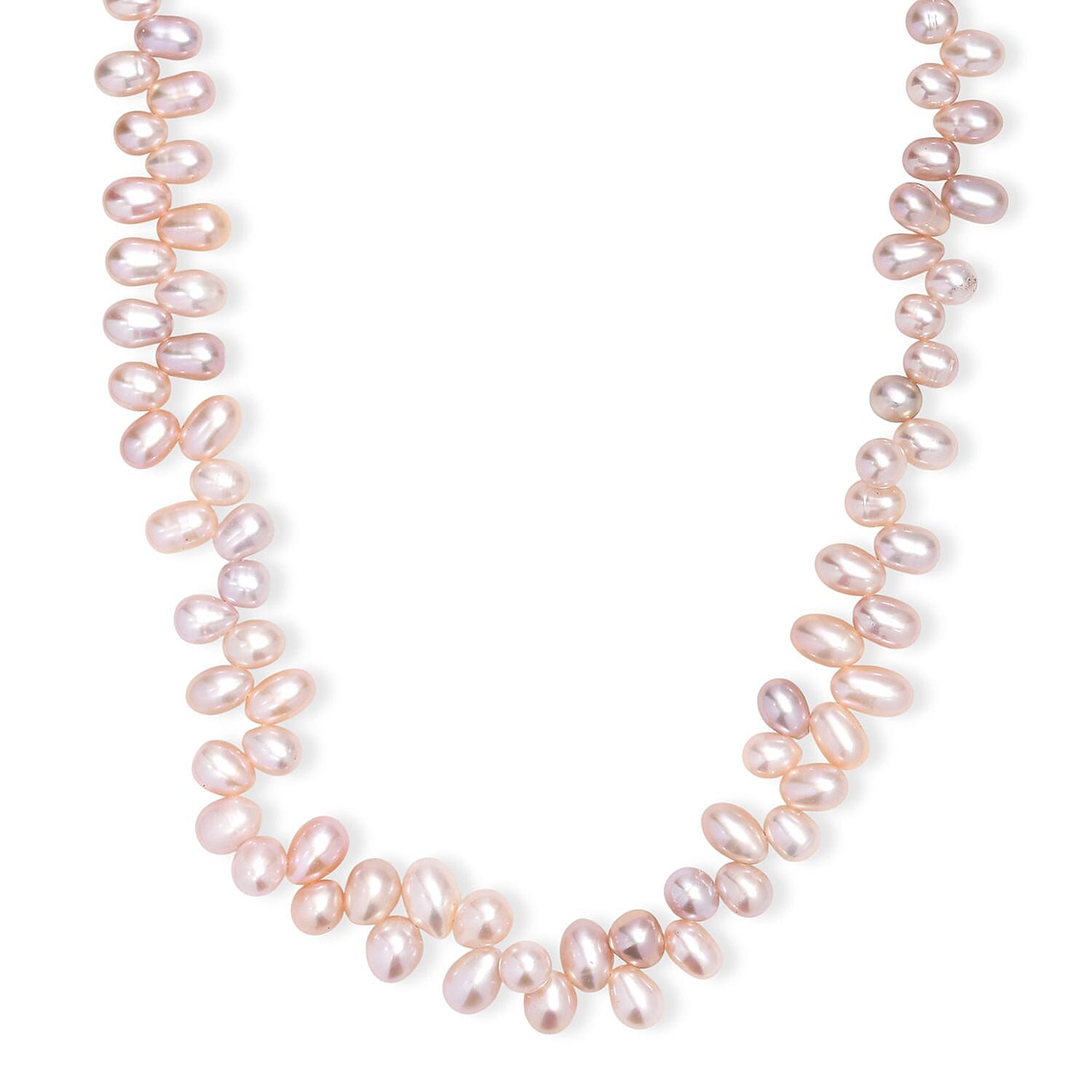 Lavender Pearl Necklace in 18K Vermeil Rose Gold Over Sterling Silver 18 Inches