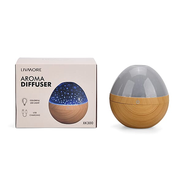 Livemore Aroma Diffuser With Colorful Light Changing And 5 Essential Oil (300ml)