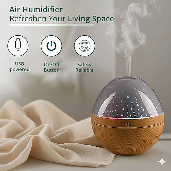 Livemore Aroma Diffuser With Colorful Light Changing And 5 Essential Oil (300ml)