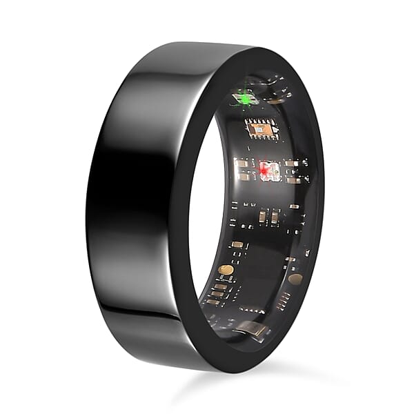 Livemore Multifunctional V1 Smart Ring In ION Plated Black Stainless Steel