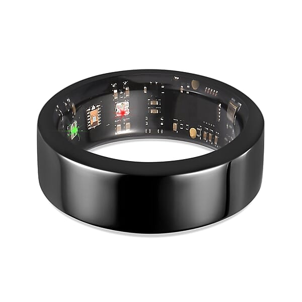 Livemore Multifunctional V1 Smart Ring In ION Plated Black Stainless Steel