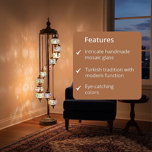 Livmore 11 Heads Turkish Lamp With Plug (including E12 Bulb) (100V 60W)