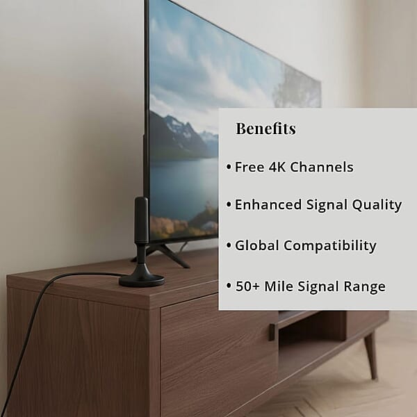 Livmore 4K Digital HDTV Antenna (Support - 4K 1080P VHF UHF TV Channels)
