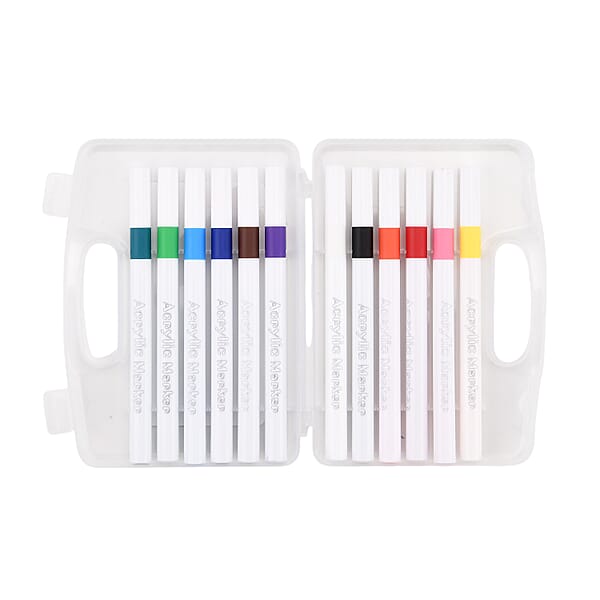 Livmore 5pcs Set Animal Theme Canvas Board With 12pcs Acrylic Markers