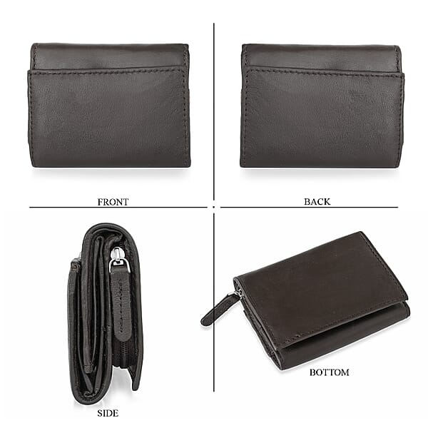 Livmore Brown 100% Genuine Leather RFID Wallet