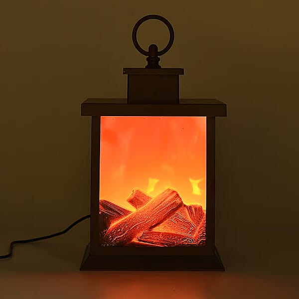 Livmore Carbon Fireplace Lamp With Powered By USB Cable (Included)