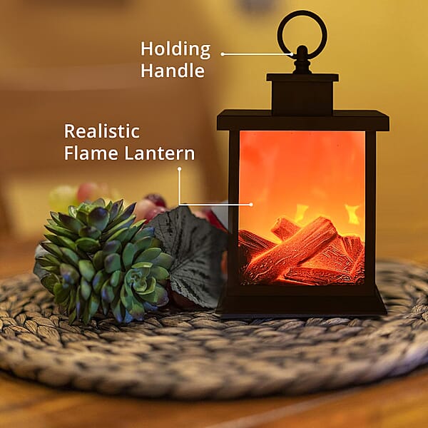 Livmore Carbon Fireplace Lamp With Powered By USB Cable (Included)