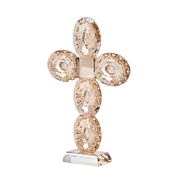 Livmore Champagne Decorative Transparent Crystal Cross