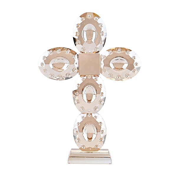 Livmore Champagne Decorative Transparent Crystal Cross