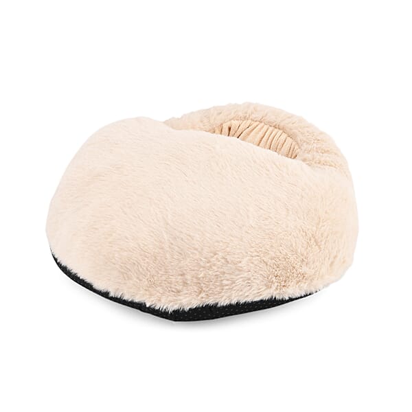 Livmore Cream Heated Plush Foot Massage Warmer