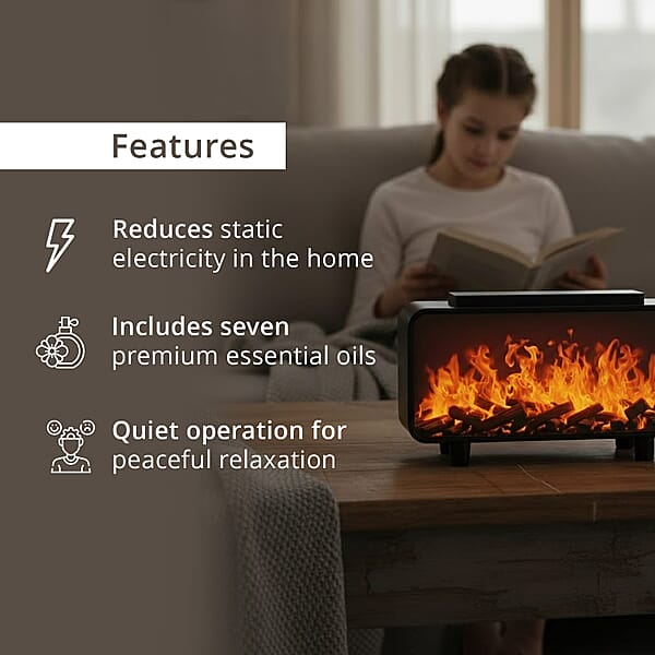 Livmore Fireplace Humidifier With 7 Essential Oil (5V 2A 5W)