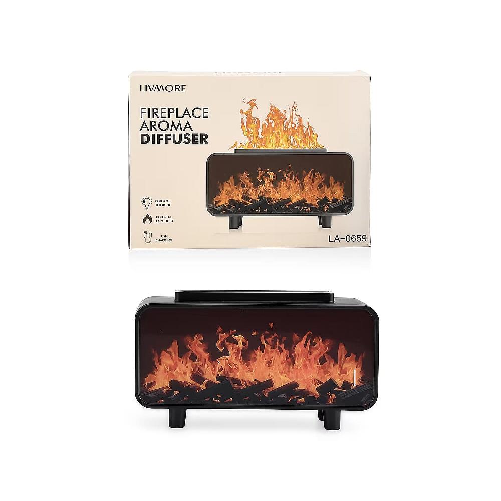 Livmore Fireplace Humidifier with 7 Essential Oil (5V 2A 5W)