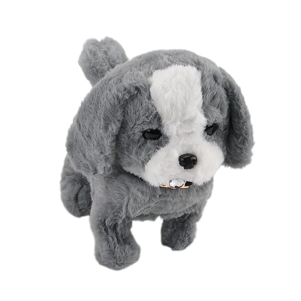 Livmore Gray Electronic Remote Control Plush Dog