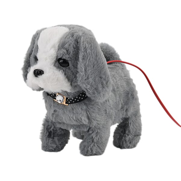 Livmore Gray Electronic Remote Control Plush Dog