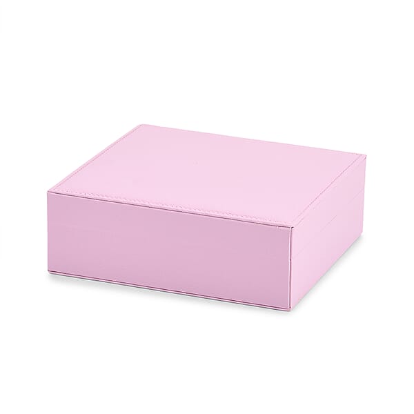 Livmore Pink Faux Leather Single Layer Jewelry Box