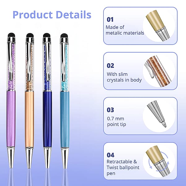 Livmore Set Of 10 Multi Color 2 In 1 Ball Point Pen