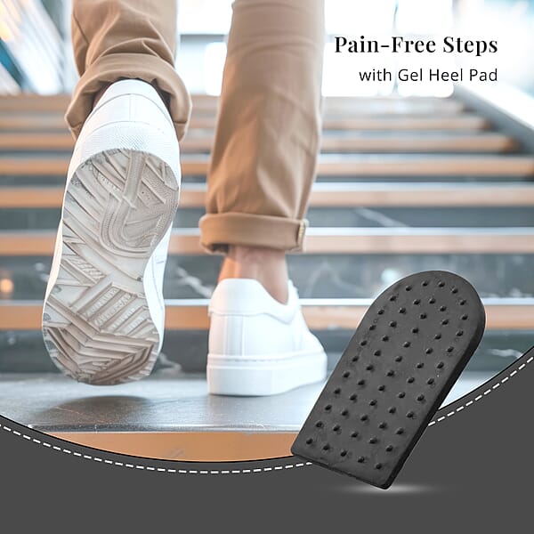 Livmore Set Of 2 Black Polymer And Shungite Infused Dotted Gel Heel Pad