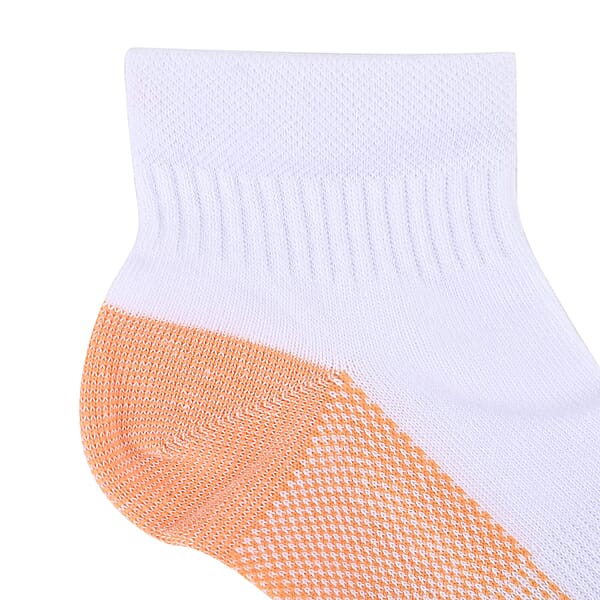 Livmore Set Of 4 Pairs Ankle Length Copper Infused Compression Socks - White (S/M)