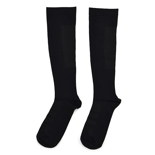 Livmore Set Of 4 Pairs Copper Infused Infrared Compression Socks - Large Men 9 -12 & Women 10.5 - 13 (Black)