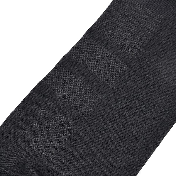 Livmore Set Of 4 Pairs Copper Infused Infrared Compression Socks - Large Men 9 -12 & Women 10.5 - 13 (Black)