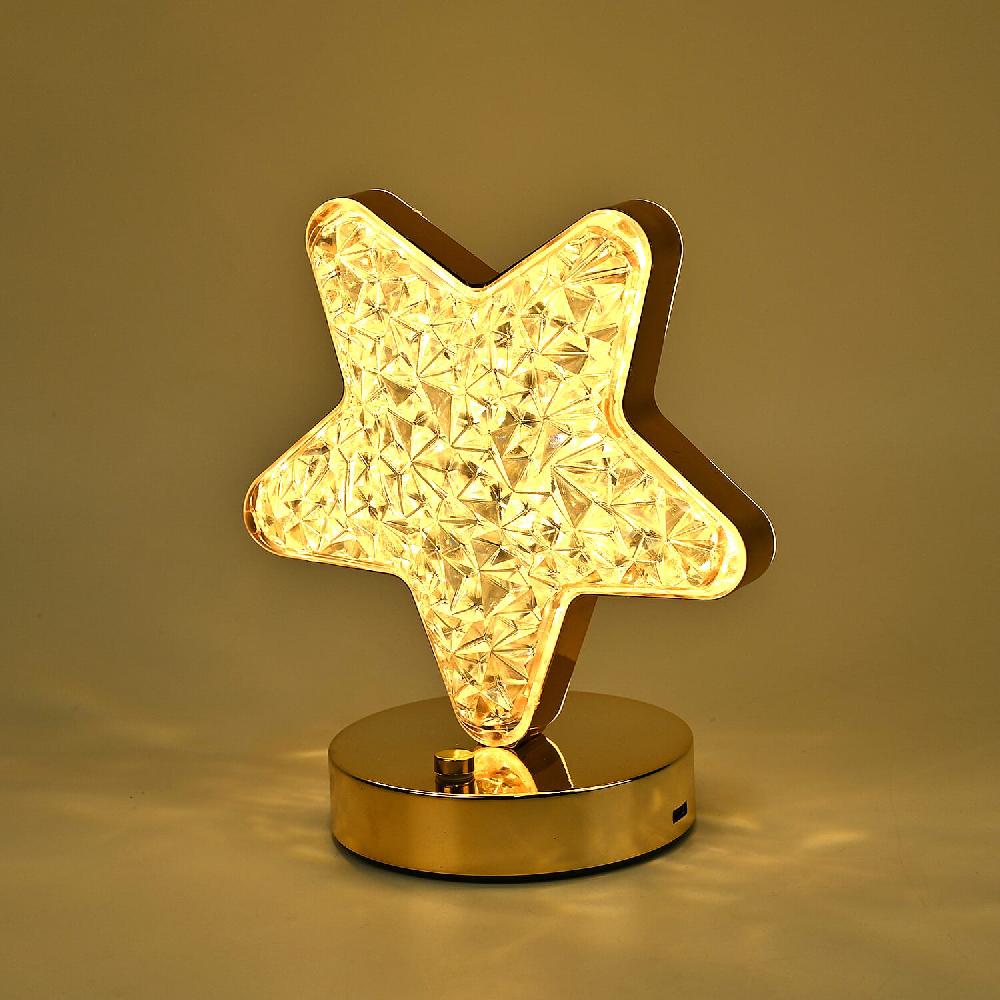 Livmore Touch Controlled Star-shaped Crystal Table Lamp