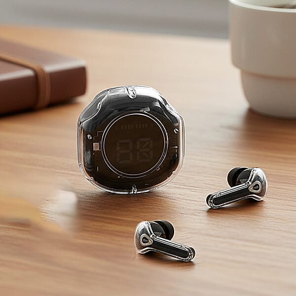 Livmore TWS Wireless Earbuds With Display - Black