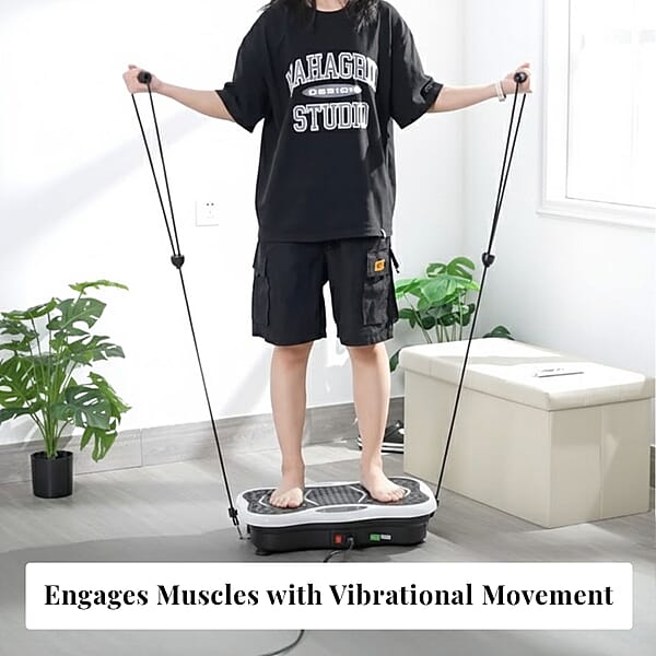 Livmore White Fitness Vibration Plate With Remote Control