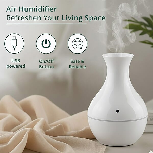 Livmore White Humidifier With 7 Essential Oils (100ml)