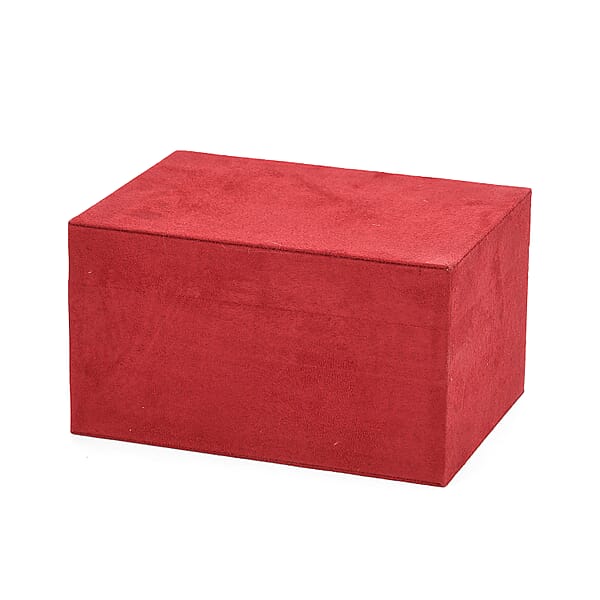 Livmore Wine Red Anti Tarnish 4 Layer Velvet And MDF Jewelry Box