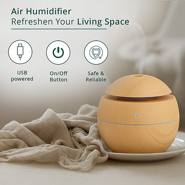 Livmore Yellow Aroma Humidifier With 7 Essential Oils