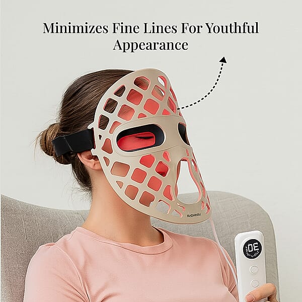Luna'Mour AuraLux Anti-Aging LED & Infrared Face Mask (Lifetime Warranty)