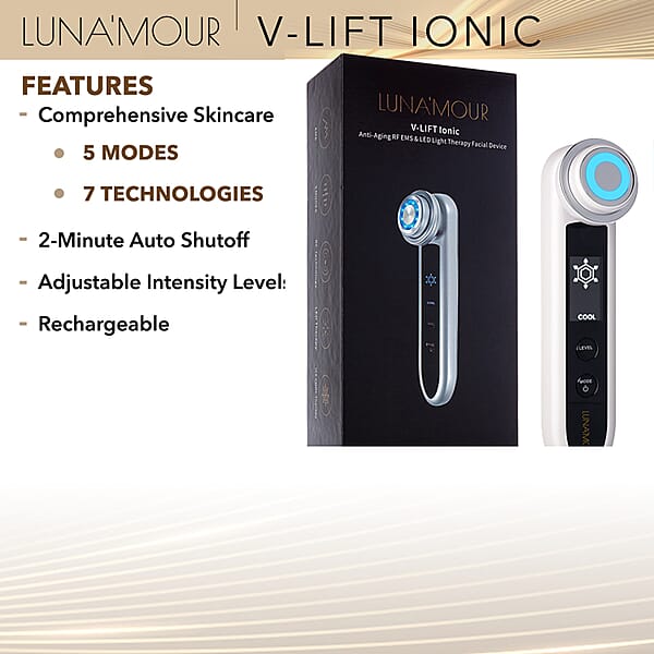 Luna'Mour V-Lift Ionic Anti-Aging RF EMS & LED Facial Device For Skin Tightening Facial Beauty Skin Care Machine