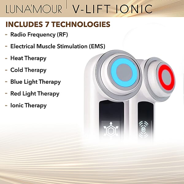 Luna'Mour V-Lift Ionic Anti-Aging RF EMS & LED Facial Device For Skin Tightening Facial Beauty Skin Care Machine