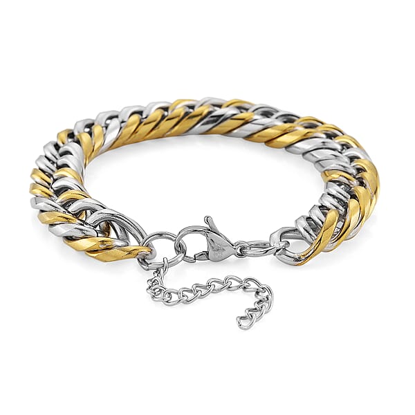 Luxe Chain Bracelet (7.5-9In) In ION Plated YG And Stainless Steel