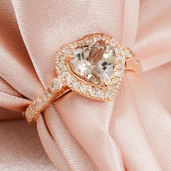 Luxoro 10K Yellow Gold AAA Turkizite Diamond (G-H I2) (0.48 Cts) Ring 2.68 Ctw