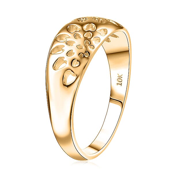Luxoro 10K Yellow Gold Bold Flower Ring 2.90 Grams