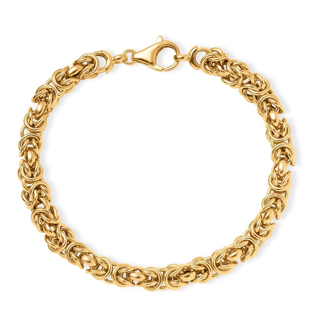 Luxoro 10K Yellow Gold Byzantine Chain Bracelet (7.25 In) 7.24 Grams