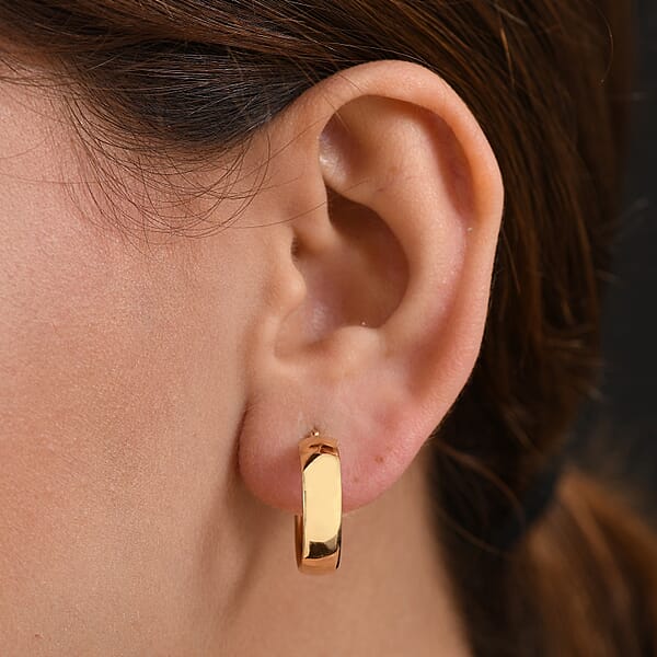 Luxoro 10K Yellow Gold Classic Hoop Earrings 2.38 Grams