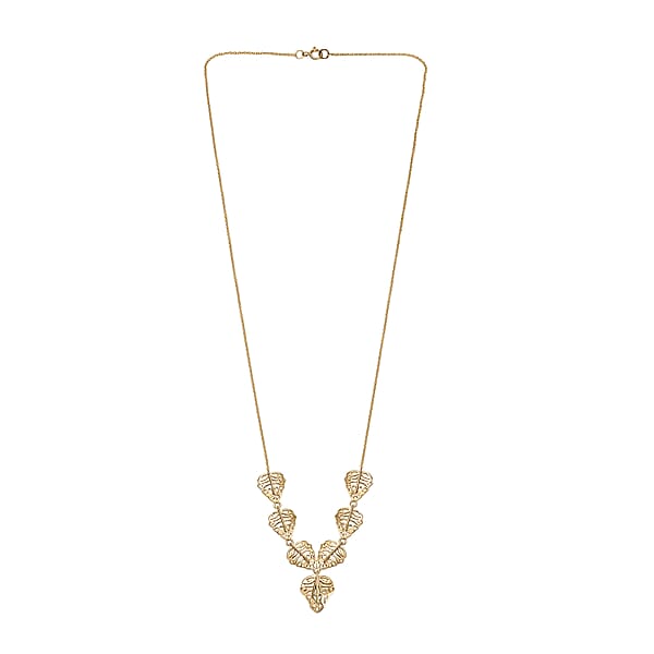Luxoro 10K Yellow Gold Heart Necklace (18 Inches) (6.80 Grams)