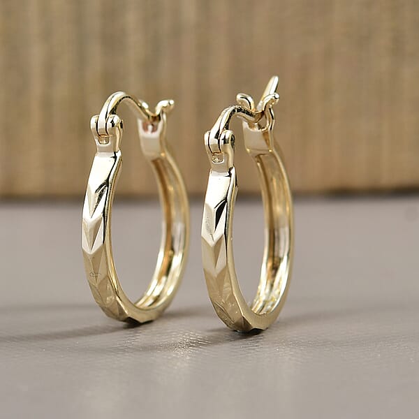 Luxoro 10K Yellow Gold Hoop Earrings (2.10 G)